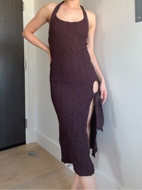 Free People  x REVOLVE Sea Foam Midi Dress in Brown